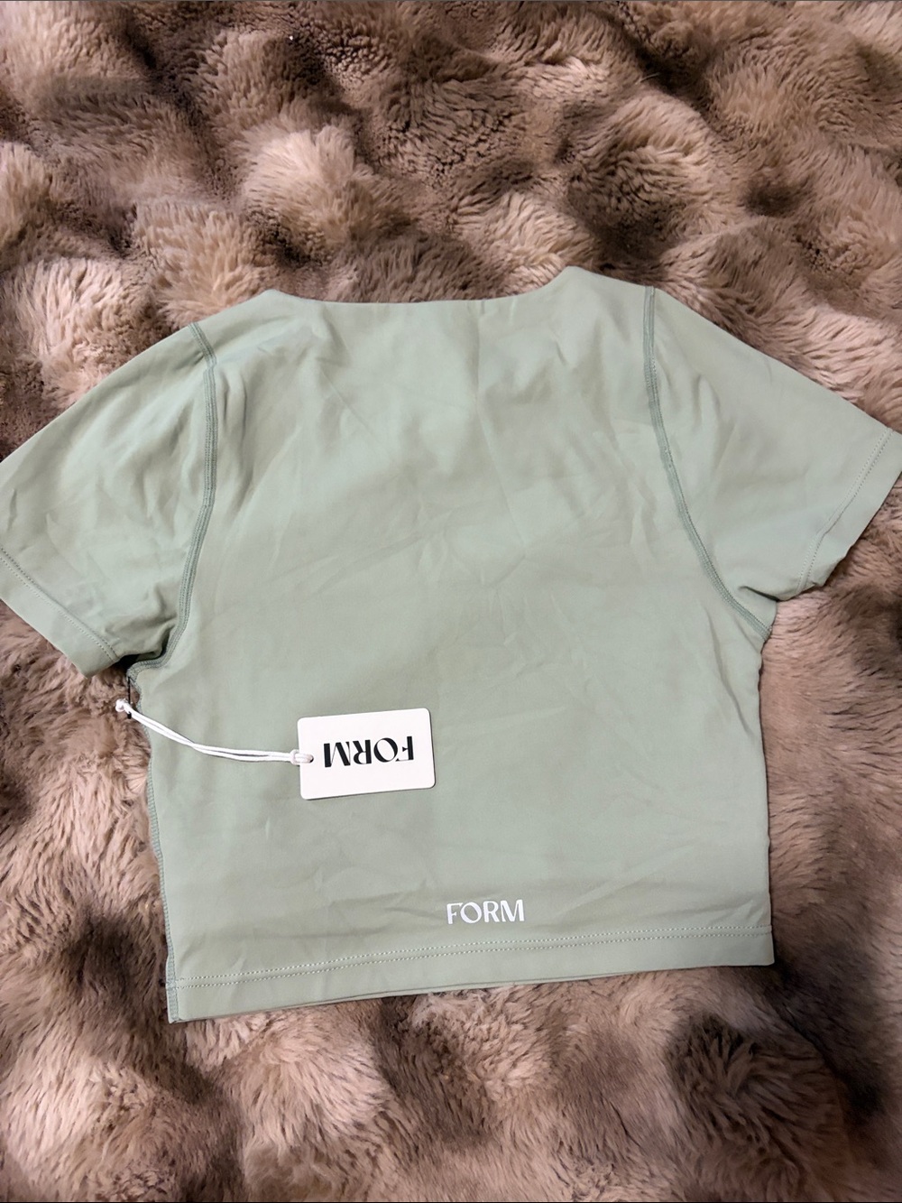 Sage Green FORM Active Crop Top - Picture 3 of 3